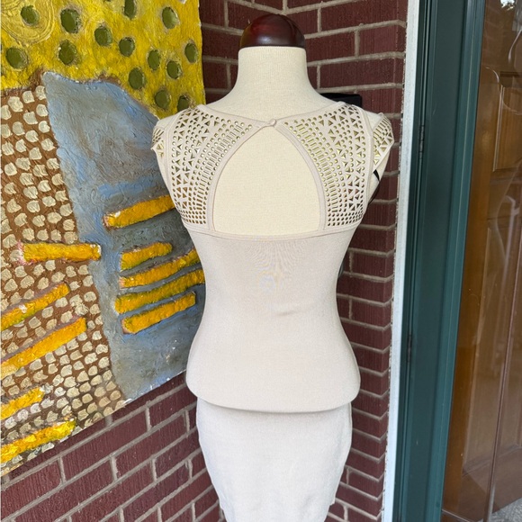 Bebe Cream Knit Bodycon Dress - Picture 5 of 11
